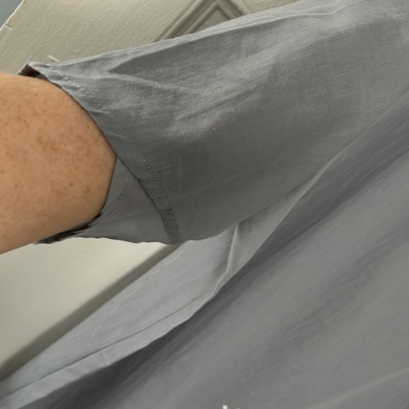 MissLook, ladies, lightweight tunic, elbow sleevelength, gray , white floral, XL - Picture 3 of 8